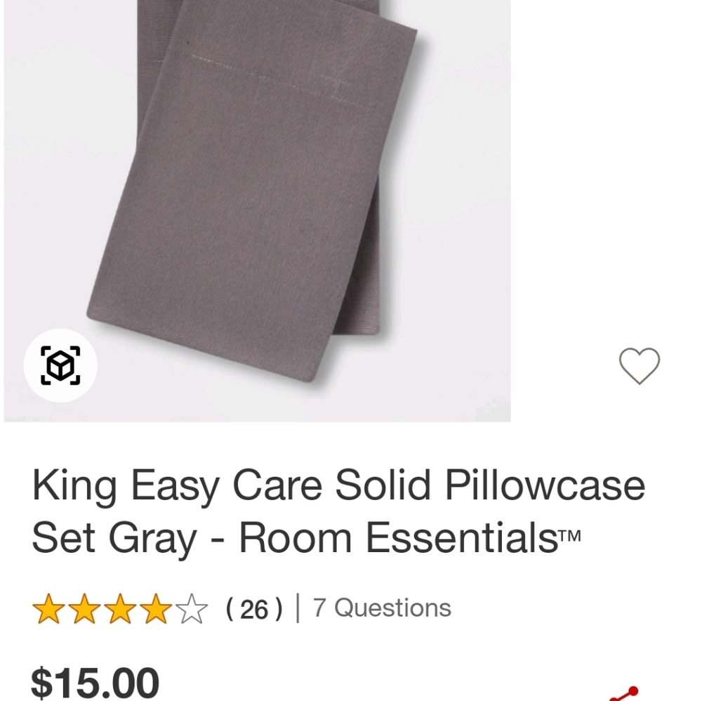 Set of 2 King pillowcases
